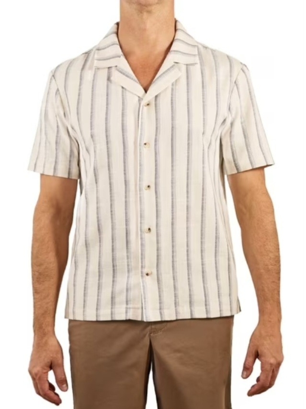 Sperry Mens Size XXL Camp Collar Button-Front Short-Sleeve  Shirt 98% Cotton